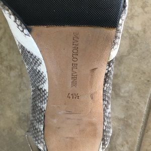 Manolo Blahnik Sharkskin Slingbacks